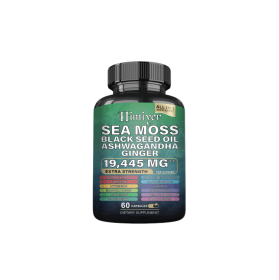 Sea Moss 7000mg Black Seed Oil 4000mg Ashwagandha 2000mg Turmeric 2000mg Bladderwrack 2000mg Burdock 2000mg & Ginger Vitamin C Vitamin D3 With Elderbe