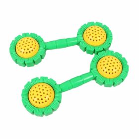 2 Pairs - Sunflower Toy Dumbbell Plastic Dumbbell - Gymnastics Props for Kids