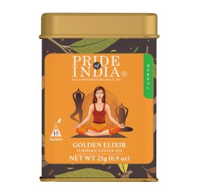 Golden Elixir (Turmeric Ginger Tea) - 2 Packs (50 Tea Bags) 50ct oz