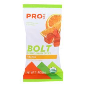 Probar Bolt Energy Chews - Organic Orange - 2.1 Oz - Case Of 12