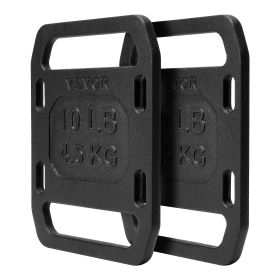 VEVOR Cast Iron Ruck Weights for Rucking Weight Plate with Handle 10LB Pairs