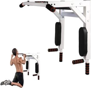 Wall Mounted Pull Up Bar Multi-Grip Dip Bar Multifunctional Power Tower Exercise Equipment Home Gym