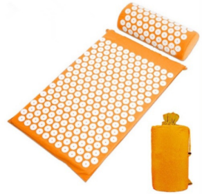 Acupuncture Yoga Cushion Massage Cushion and Pillow (Option: Orange-Set)