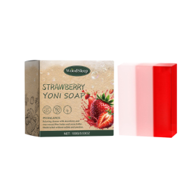 WoodSleep Strawberry Flavored Soap Gentle Cleansing, Itching, Deodorizing Body Care Soap For Women's Intimate Parts (Option: 3PCS)