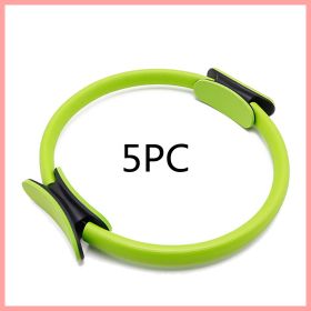 Yoga Fitness Pilates Ring Women Girls Circle Magic Dual Exercise Home Gym Workout Sports Lose Weight Body Resistance (Option: Green 5PC)