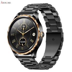 QR02 smart watch HD Bluetooth call AI voice mobile payment health monitoring multi sport watch (colour: Three black steel plants)