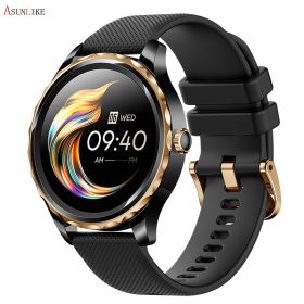 QR02 smart watch HD Bluetooth call AI voice mobile payment health monitoring multi sport watch (colour: Black silica gel)