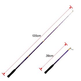 DSJUGGLING Adjustable Fiberglass Handsticks with Foam Handles,  Stretchable Poles for Dance Ribbon or Dancing Dragon Poi Equipment Rod (Color: Purple, size: 120cm)