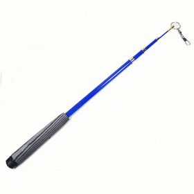 DSJUGGLING Adjustable Fiberglass Handsticks with Foam Handles,  Stretchable Poles for Dance Ribbon or Dancing Dragon Poi Equipment Rod (Color: Blue, size: 150cm)