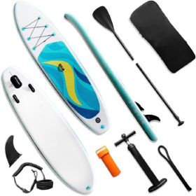 Stand Up Paddle Board 126"×32"×6" Extra Wide Thick Sup Board with Premium Sup Accessories & Backpack, Non-Slip Deck, Leash, Adjustable Paddle (Color: as picture)