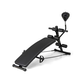 Adjustable Decline Sit Up Bench for Exercise for Home Gym (Color: Black, Type: Style B)